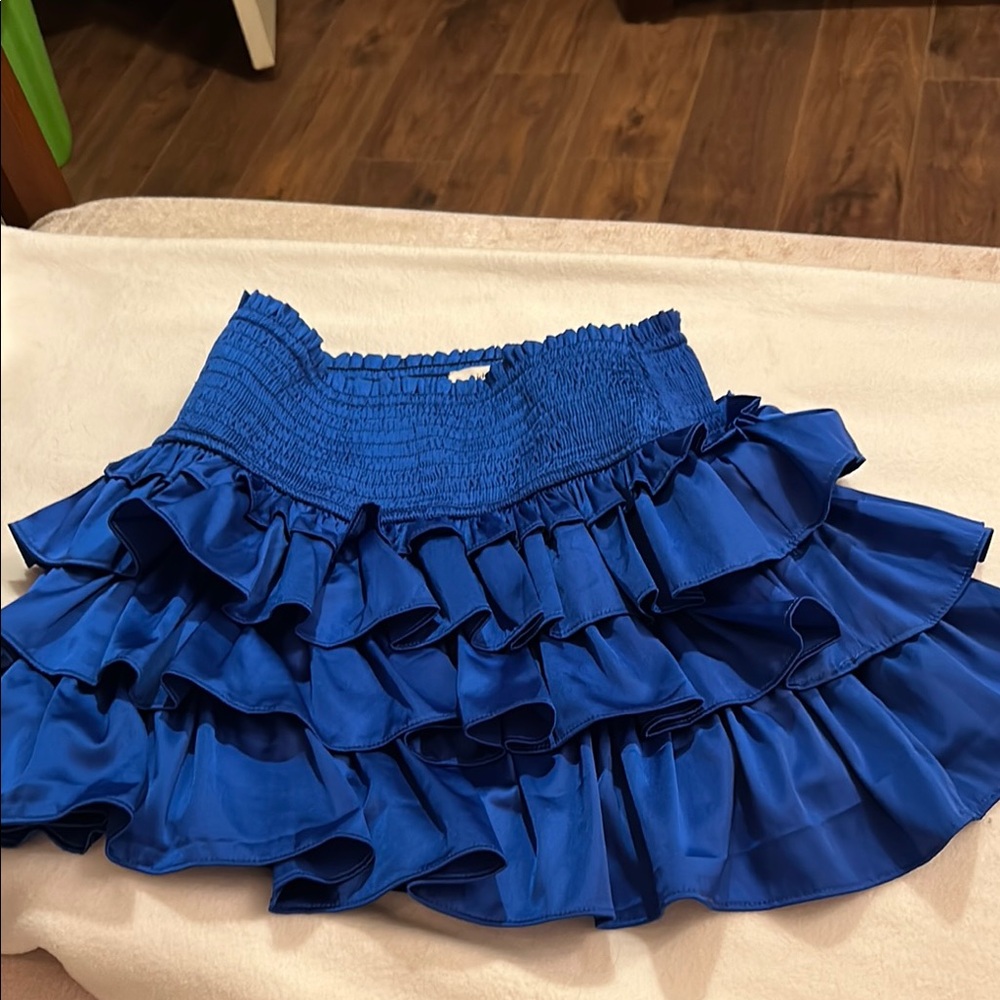 Blue Ruffled Women's Skirt